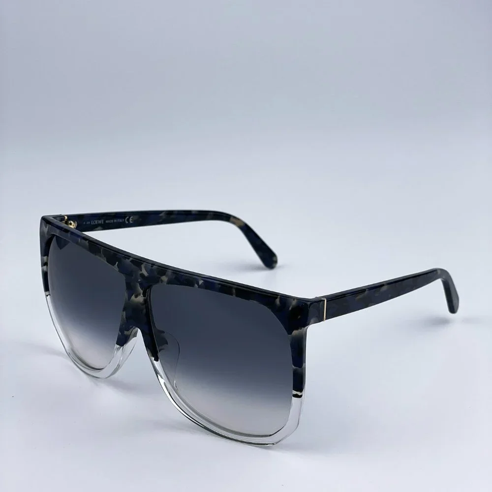 Loewe LW40001F FILIPA 56B Sunglasses Shiny Havana Gradient Smoke Shield Women